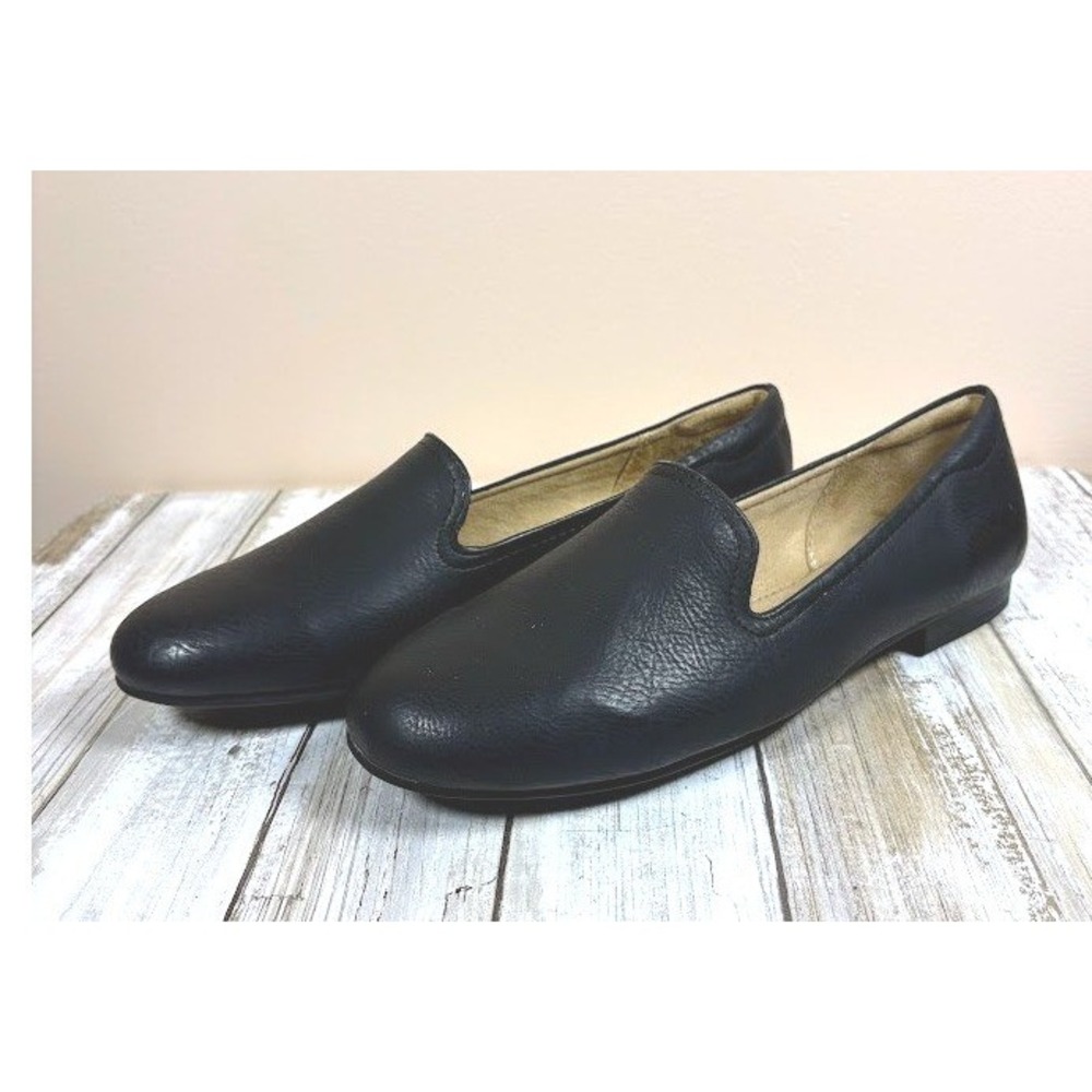 SOUL Naturalizer Women Black‎ Leather Alexis Loafer Slip On Flat Shoes Size 6M